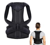 LDBKLGHJ Supporto Lombare - Correttore Posturale Spalle e Schiena, Busto Ortopedico Lombare, Raddrizza Schiena e Spalle, Fascia Posturale per una Schiena Dritta, Taglia 2XL, Colore Nero