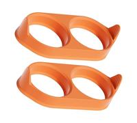 Ldbuejiaja 2 anelli per uova in silicone efficienti per una forma uniforme, uova fritte, pancake fatte a mano, soluzione rapida per la colazione, strumento di cottura non tossico