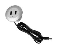 Ldbuejiaja Adattatore di ricarica integrato a 2 porte USB per telefoni cellulari, computer, scrivanie, cavo dati, collegamento rapido per piccoli dispositivi