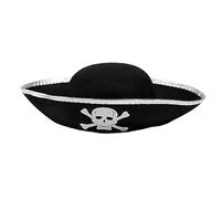 Ldbuejiaja Cappello triangolare con tesa arrotolabile, per Halloween, banchetto, festa, cappello da pirata per ragazze, festival, spettacoli teatrali, pirati, donne, uomini, adulti