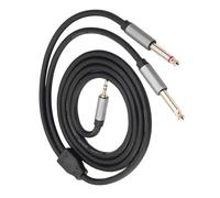 Ldbuejiaja Cavo splitter musicale chiaro da 3,5 mm a doppio 6, 35 mm con doppia schermatura per una qualità del suono chiara durante le esibizioni dal vivo. Processore di visualizzazione stereofonico