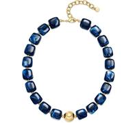 Ldbuejiaja Collana alla moda con perline in resina, cordoncino elastico, si adatta a tutte le dimensioni del collo, ideale per feste, accessorio alla moda e colorato, Einheitsgröße, come descritto