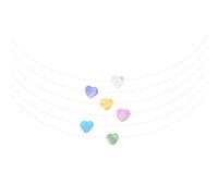 Ldbuejiaja Collana con ciondolo a forma di cuore d'amore colorato, regolabile, stabile, per donne e donne alla moda, uso quotidiano, collana robusta