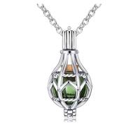Ldbuejiaja Collana con ciondolo a forma di goccia, alla moda, con scomparto sicuro per le ceneri, accessorio per le clavicole, ciondolo commemorativo in acciaio inox