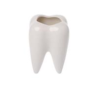 Ldbuejiaja Forma dei denti in ceramica vaso verde fioriera succosa contenitore cactus piccolo vaso succosa bianco