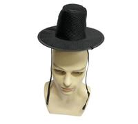 Ldbuejiaja Tesa alta e larga, cilindro a rete, cappello alto per abiti per eventi antichi e accessori per costumi storici, stile fotografico