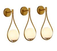 LDCBFTR Applique da Parete con Paralume in Vetro Illuminazione da Parete Lampada da Parete per Interni Lampada da Parete in Vetro a Globo Lampada da Parete Moderna a Goccia di metà secolo Elegante