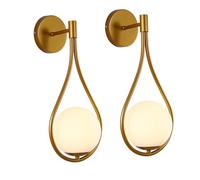 LDCBFTR Applique da Parete con Paralume in Vetro Illuminazione da Parete Lampada da Parete per Interni Lampada da Parete in Vetro a Globo Lampada da Parete Moderna a Goccia di metà secolo Elegante