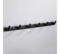 LDCBFTR Ganci da Parete Bianca Nera Abiti portavalo Asciugamano portavalo per Pellicola portavagampa da Parete Ganci Appeso Accessori per Bagno, Nero 55 cm WFJ