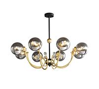 LDCBFTR Illuminazione del soffitto Industriale, 8 luci lampadari Luce, Accesso alla Luce retrò, ING Inga per la Copertura Bianca del Latte di Soggiorno 94x28 cm