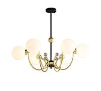 LDCBFTR Illuminazione del soffitto Industriale, 8 luci lampadari Luce, Accesso alla Luce retrò, ING Inga per la Copertura Bianca del Latte di Soggiorno 94x28 cm