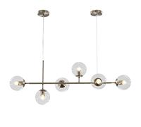 LDCBFTR Lampada a Sospensione Moderna da soffitto Sputnik Mezzo secolo con globi di Vetro Lampada a Sospensione Lampadario Regolabile con 6 luci da Appendere all'isola della Cucina Soggiorno