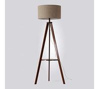 LDCBFTR Lampada da Terra a LED, Elegante Lampada da Terra con treppiede in Legno Lampada da Terra E27 da Terra per Camera da Letto, Sala da Lettura, Pianoforte