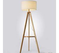 LDCBFTR Lampada da Terra a LED, Elegante Lampada da Terra con treppiede in Legno Lampada da Terra E27 da Terra per Camera da Letto, Sala da Lettura, Pianoforte