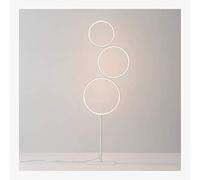 LDCBFTR Lampada da Terra ad Anello Lampada da Terra a LED Lampada da Terra Luce Alta per Soggiorno, Camera da Letto e Ufficio Lampada Stand Up (Colore : Bianca, Modello : Tre Anelli)