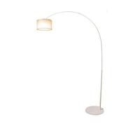 LDCBFTR Lampada da Terra ad Arco con Paralume in Tessuto a Doppio Strato Lampada da Terra Regolabile con Braccio Design Moderno per Lampada da Stand per Camera da Letto da Ufficio (Colore : White2)