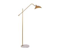 LDCBFTR Lampada da Terra Design Semplice Lampada da Terra Moderna da Lavoro in Oro Nero Braccio oscillante Regolabile con Interruttore a Pedale Lampada da Tavolo Lampada da Tavolo (Colore : Oro)