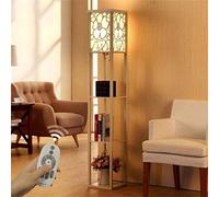 LDCBFTR Lampada da Terra Lampada da Terra, Le luci da Pavimento in Legno retrò Creative e minimaliste Moderne Cinesi per la Lampada da den della Camera da Letto del Soggiorno (Colore : Bianca)