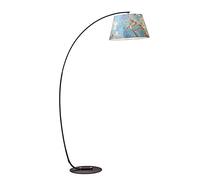 LDCBFTR Lampada da Terra, Lampada da Terra Moderna ad Arco Lampada da Lettura Lampada da Terra Verticale a LED in Tessuto Semplice per Sala da Lettura per Pianoforte