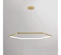 LDCBFTR Lampadari Moderni Lampada a Sospensione a LED Luci a Sospensione Dorate Lampada a Sospensione Design Esagonale Plafoniere semplici Lampade a Sospensione Moderne Regolabili per Camera da Letto