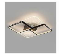 LDCBFTR Lampadari Piccola plafoniera Lampade in Acrilico Cornice Nera Lampade a LED in Cristallo Quadrato Foyer