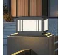 LDCBFTR Luci per Pali da Esterno cablate Moderne luci a Colonna quadrate Nere Illuminazione per percorsi Esterni in Alluminio con Vetro Lampada da piedistallo Impermeabile Recinzione Tappi di Coperta