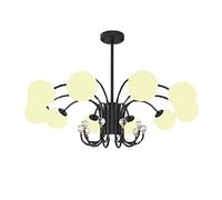 LDCBFTR Mid secolo 8 lampadario Leggero, Fagiolo Magico Nero con Il Classico apparecchio a soffitto Vintage di Vetro per Soggiorno Sala da Pranzo-Nero 10t 10t