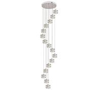 LDCBFTR Moderno lampadario a Spirale con soffitto Alto Cupola Lampada a Sospensione a Ciondolo Quadrato in Vetro Cristallo a Filo a Filo a Lungo per foyers a Due Piani