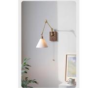 LDCBFTR SCONTI MOLTIFICHE Ceramiche in Legno a Catena del Braccio di Swing Industriale Moderno con Lampada a commutazione on/off per Camera da Letto (C)