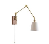 LDCBFTR SCONTI MOLTIFICHE Ceramiche in Legno a Catena del Braccio di Swing Industriale Moderno con Lampada di commutazione on/off per Camera da Letto (A)