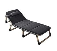 LDCBFTR Set di 2 lettini Prendisole Pieghevoli da Giardino reclinabili con Cuscino Sedia a Sdraio per Campeggio all'aperto 75 cm Telaio in Acciaio con Schienale Regolabile a 4 Livelli Extra Largo D
