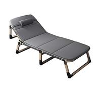 LDCBFTR Set di 2 lettini Prendisole Pieghevoli da Giardino reclinabili con Cuscino Sedia a Sdraio per Campeggio all'aperto 75 cm Telaio in Acciaio con Schienale Regolabile a 4 Livelli Extra Largo B