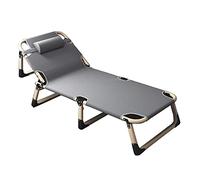 LDCBFTR Set di 2 lettini Prendisole Pieghevoli da Giardino reclinabili con Cuscino Sedia a Sdraio per Campeggio all'aperto 75 cm Telaio in Acciaio con Schienale Regolabile a 4 Livelli Extra Largo A