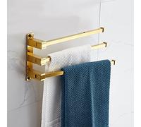 LDCBFTR Set di Hardware del Bagno, portabicchieri Asciugamano Pieghevole per all-Rame, Porta Asciugatura, Kit di Accessori per Il Bagno/Barra da Asciugamano Tre aste WFJ