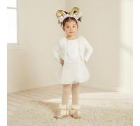 LDDIFHWW Costume Pecora Bambini Travestimento Pecorella Costume Animale Abito Poliestere Traspirante con Texture Cuciture Comode Adatto a Recite Scolastiche, L-A, Pecora-A