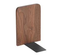 LDDIFHWW Fermalibri in Legno Massello Come Moderno Supporto per Mensole, Funge Da Stabile Supporto per Ferma Mensole per La Scrivania in Uffici, Marrone, 11x12x17cm