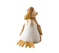 LDDIFHWW Fermaporta in Tessuto, Cuneo per Porta a Forma di Anatra, Fermalibri, Fermaporta Decorativo E Funzionale, Adatto Come Regalo per Feste, Decorazione, Marrone