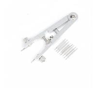 LDDIFHWW Pinza per Riparazione Orologi Strumento Anse Professionale Pinza Compressione Barrette Estrattore Cinturino Utensile Perni in Alluminio Durevole con, Argento
