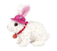 Ldduopp Giocattoli interattivi, coniglio rimbalzante con orecchie oscillanti e naso che cola, coniglio di peluche elettronico interattivo per sala giochi, aula cameretta dei bambini, viaggio e