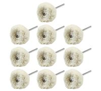 LDEXIN 20 ruote per lucidatura in cotone con gambo da 2,35 mm per utensili rotanti Dremel, ruota per lucidatura leggera per orologio gioielli