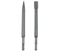 LDEXIN Set di 2 scalpelli con gambo SDS-Plus, set di punte da trapano per calcestruzzo per muratura, punta a scalpello piatta e punta a scalpello, lunghezza 25,4 cm