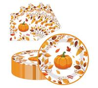 LDFDRT Piatti e tovaglioli di carta da 22,9 cm, 40 pezzi, per feste di compleanno, dessert, decorazioni per autunno, Ringraziamento, vacanze, matrimoni, compleanni, 20 persone