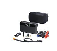 LDGSUPH Avviatore Emergenza per Auto Pompa Gonfiabile Integrata Multifunzionale Elettrico Unisex Portatile Gonfiatore Elettrico Portatile con(Eva Packaging Black)