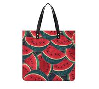 LDGSUPH Borsa a tracolla in pelle PU con anguria rossa, borsa per la spesa, leggera, alla moda, grande borsa a tracolla