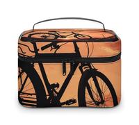 LDGSUPH Borsa per il trucco della bicicletta da strada con manico Borsa da toilette portatile da viaggio leggera impermeabile carino cosmetici borse di stoccaggio grande moda custodia per trucco