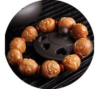 LDGSUPH Bracciale con perline di Buddha Meditazione buddista tibetana intaglio Dio della ricchezza/Pi Yao/Pi Xiu Modello rigido Gioielli unisex, San Valentino