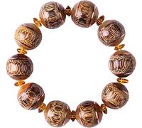 LDGSUPH Bracciale, con perline di preghiera in legno, Perline Mala naturali for braccialetti a maglie unisex fatto a mano for uomo Donna Gioielli, Regali