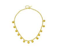 LDGSUPH Collana con ciondolo perline a sfera color oro in acciaio inossidabile 316L for regali di gioielli girocollo a catena clavicola for ragazze moda