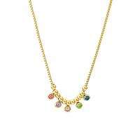 LDGSUPH Collane di strass multicolori fantasia Regalo da donna Nuove collane cristallo moda color oro