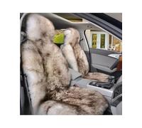 LDGSUPH Coprisedili Caldi Coprisedili Per Auto In Peluche Anteriori Per In Pelliccia Lana Lunga Universale Proteggi Tappetino Per Accessori(1pc White brown tip)